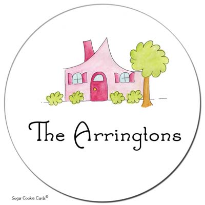 Sugar Cookie Gift Stickers - Pink House Sugar Cookie Gift Stickers - Pink House